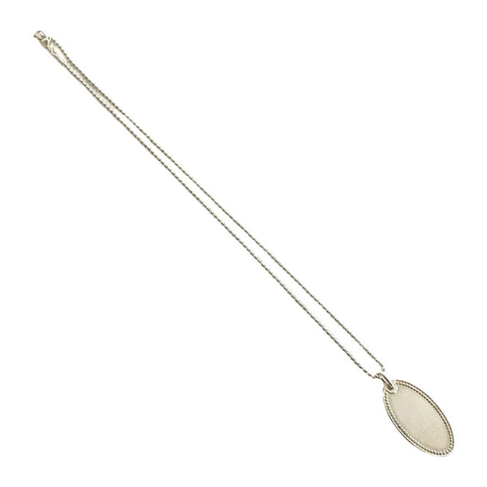 GUCCI Necklace Silver925 Silver Oval tag Necklace Women Used