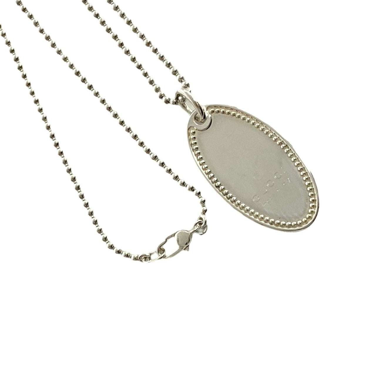GUCCI Necklace Silver925 Silver Oval tag Necklace Women Used