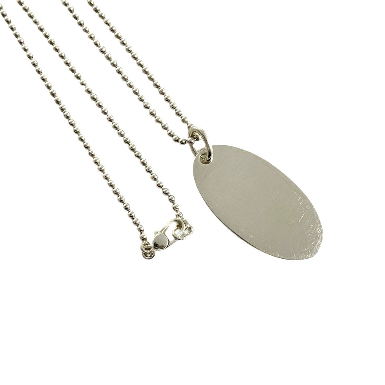 GUCCI Necklace Silver925 Silver Oval tag Necklace Women Used