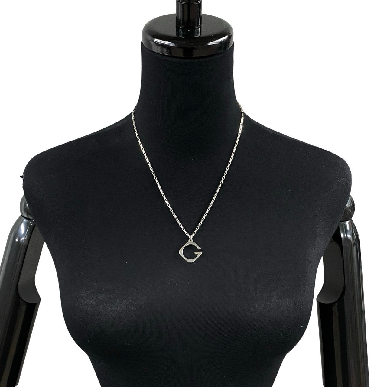 GUCCI Necklace Silver925 Silver G logo motif Women Used