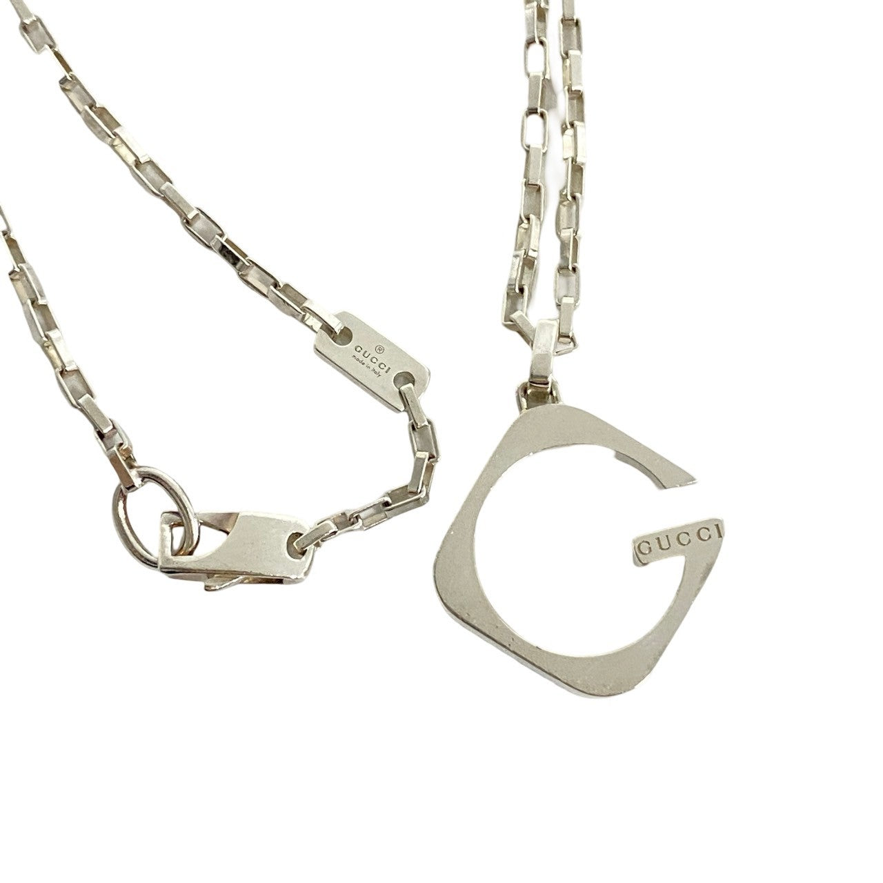 GUCCI Necklace Silver925 Silver G logo motif Women Used