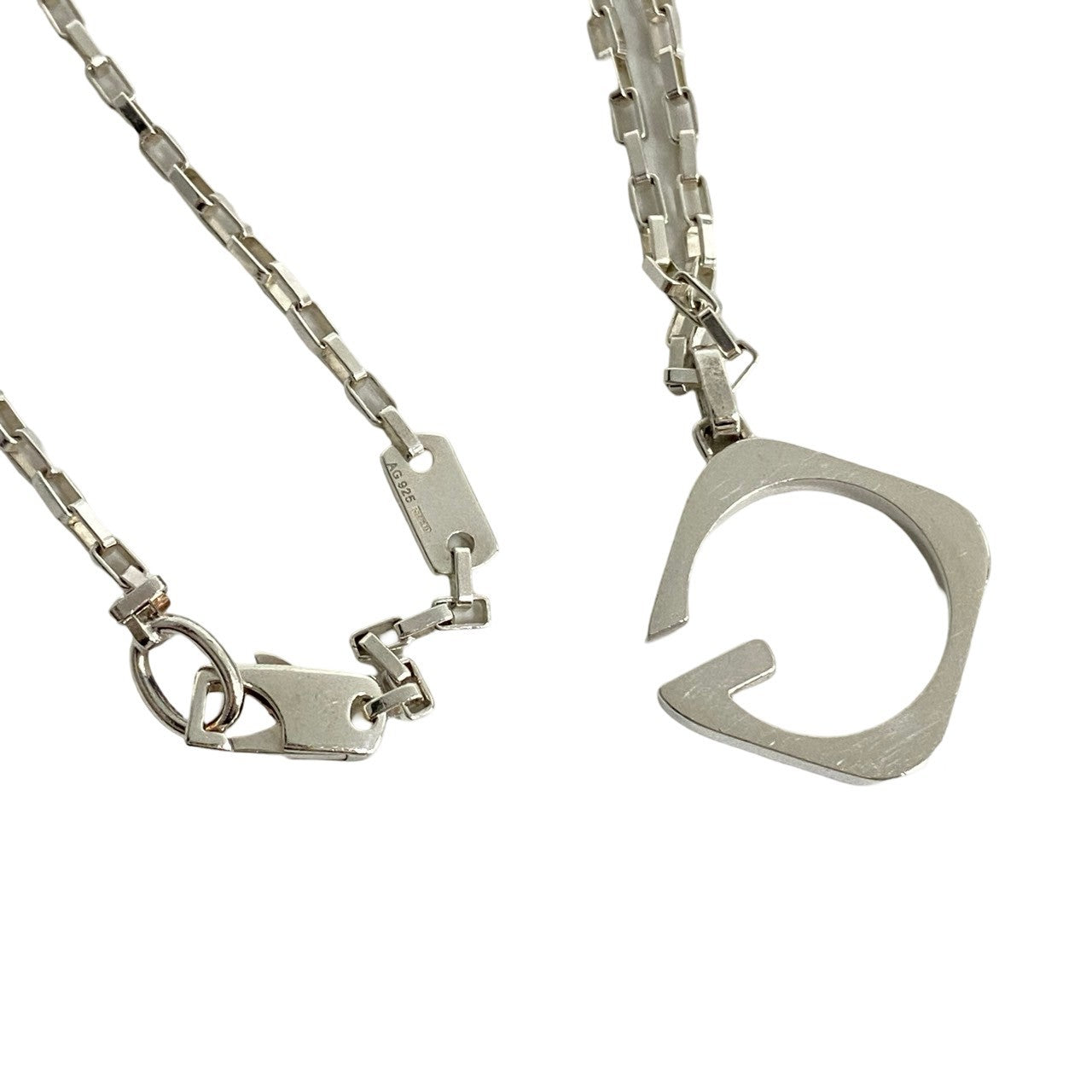 GUCCI Necklace Silver925 Silver G logo motif Women Used