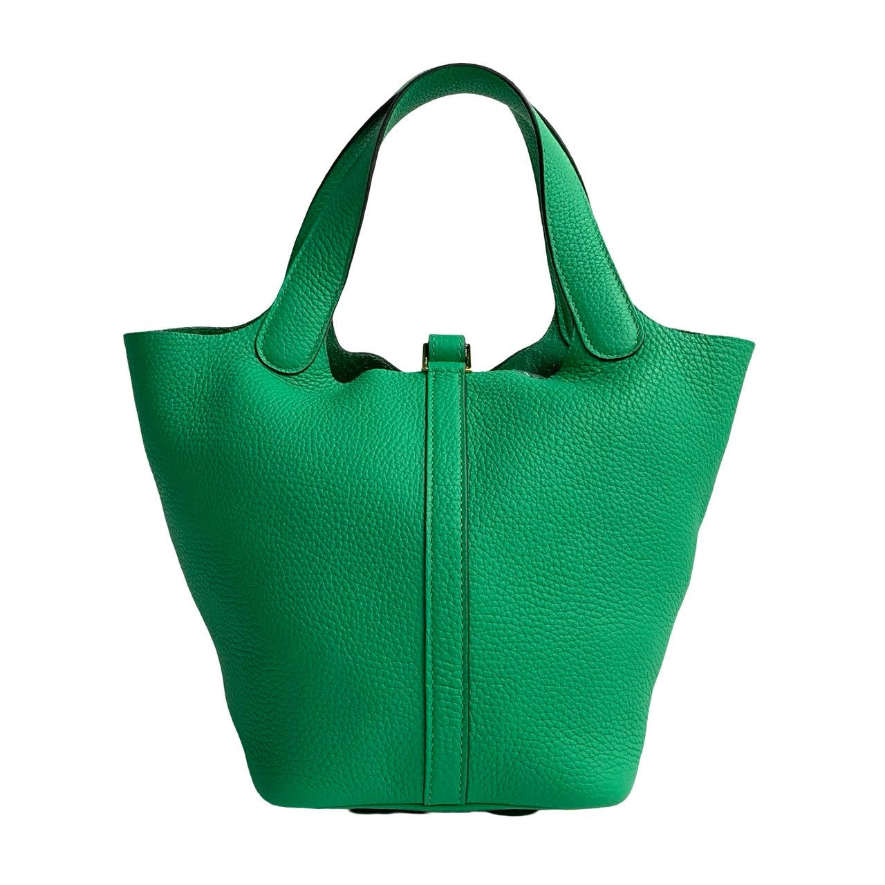 HERMES Handbag Taurillon Clemence green Picotan Lock PM Women Used