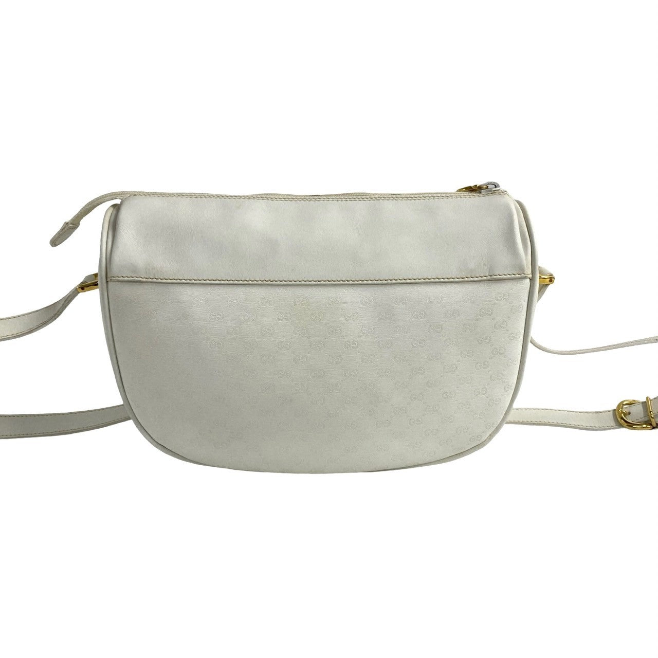 GUCCI Shoulder Bag Leather, PVC white Micro GG logo Metal Women Used