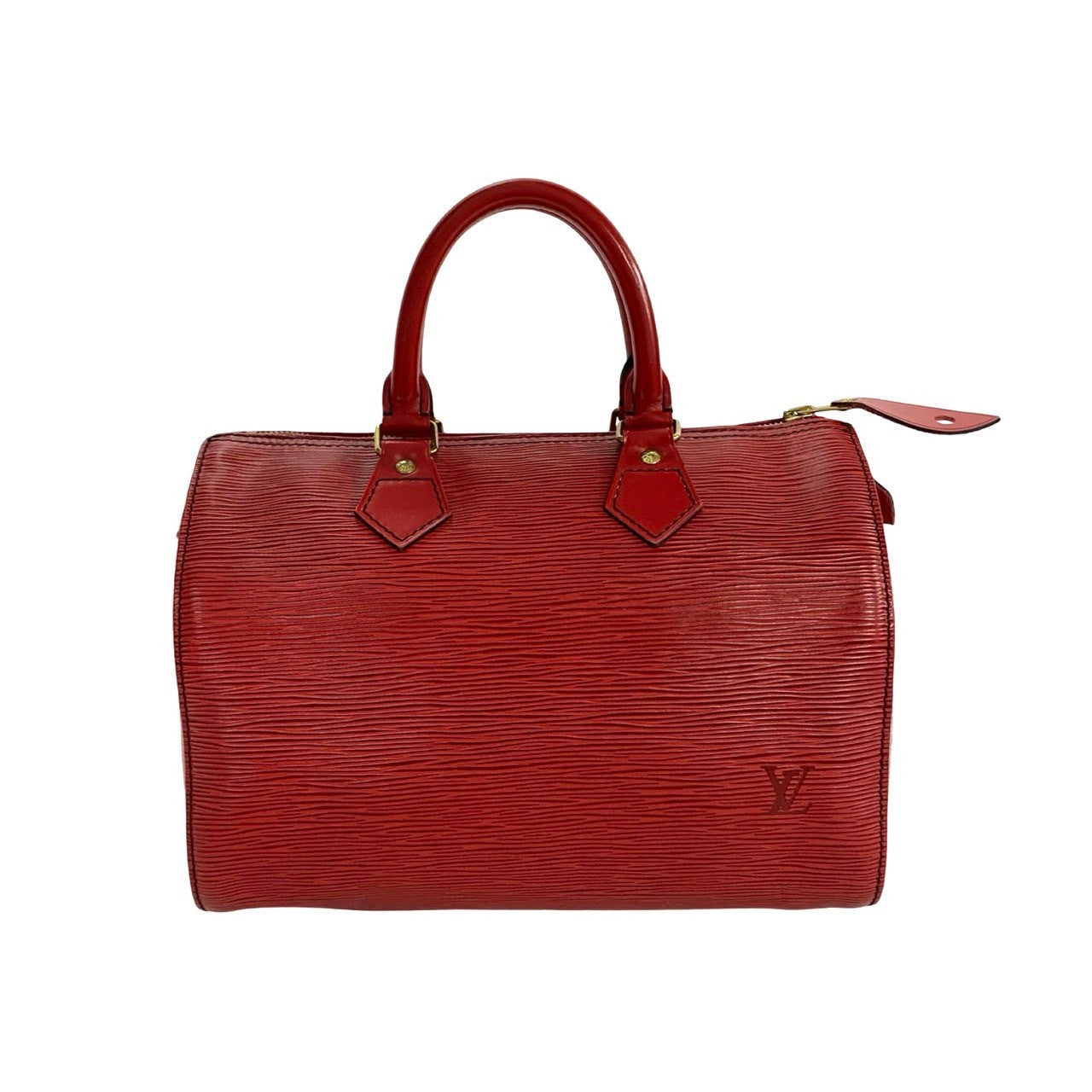 LOUIS VUITTON Handbag leather Red Epi Speedy 25