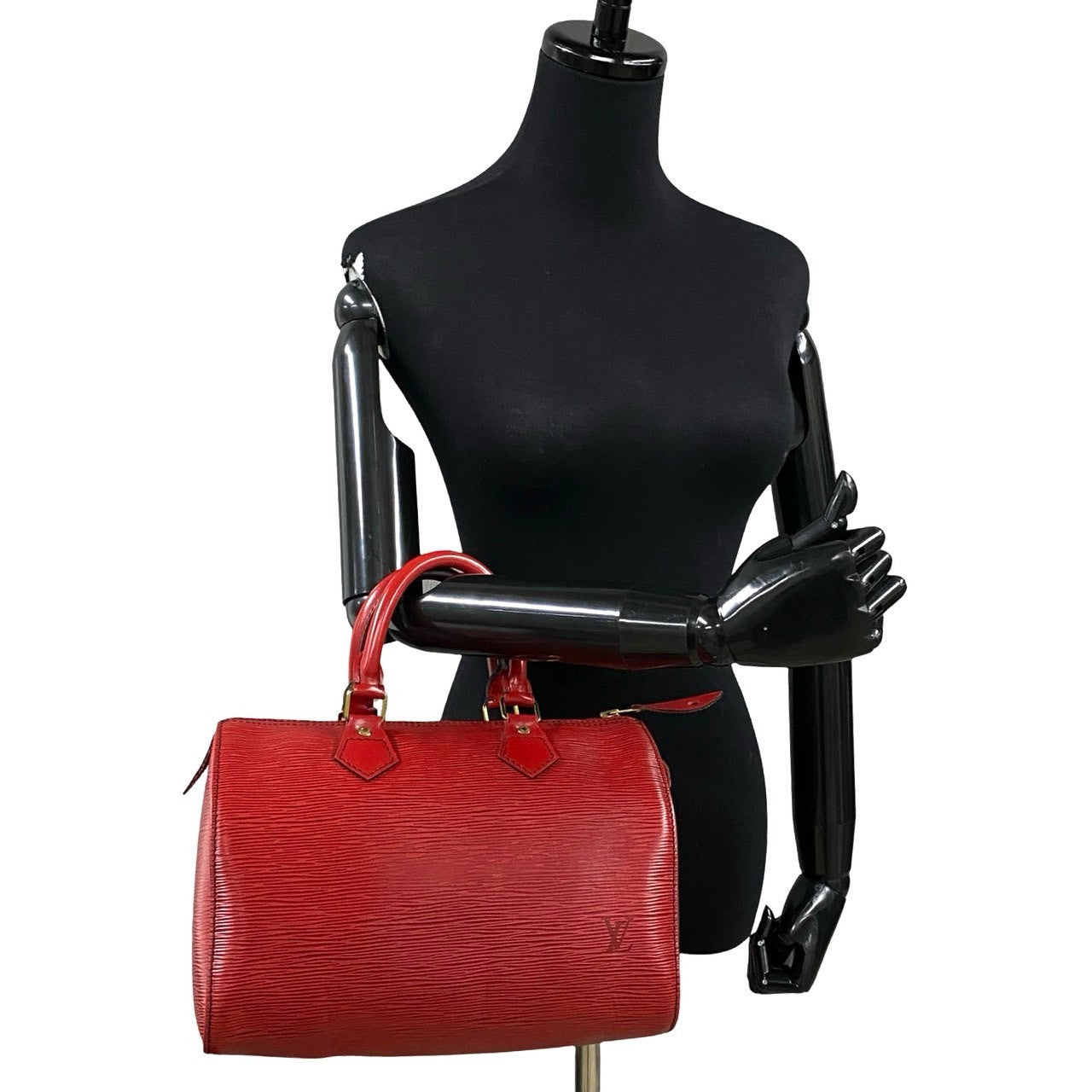 LOUIS VUITTON Handbag leather Red Epi Speedy 25