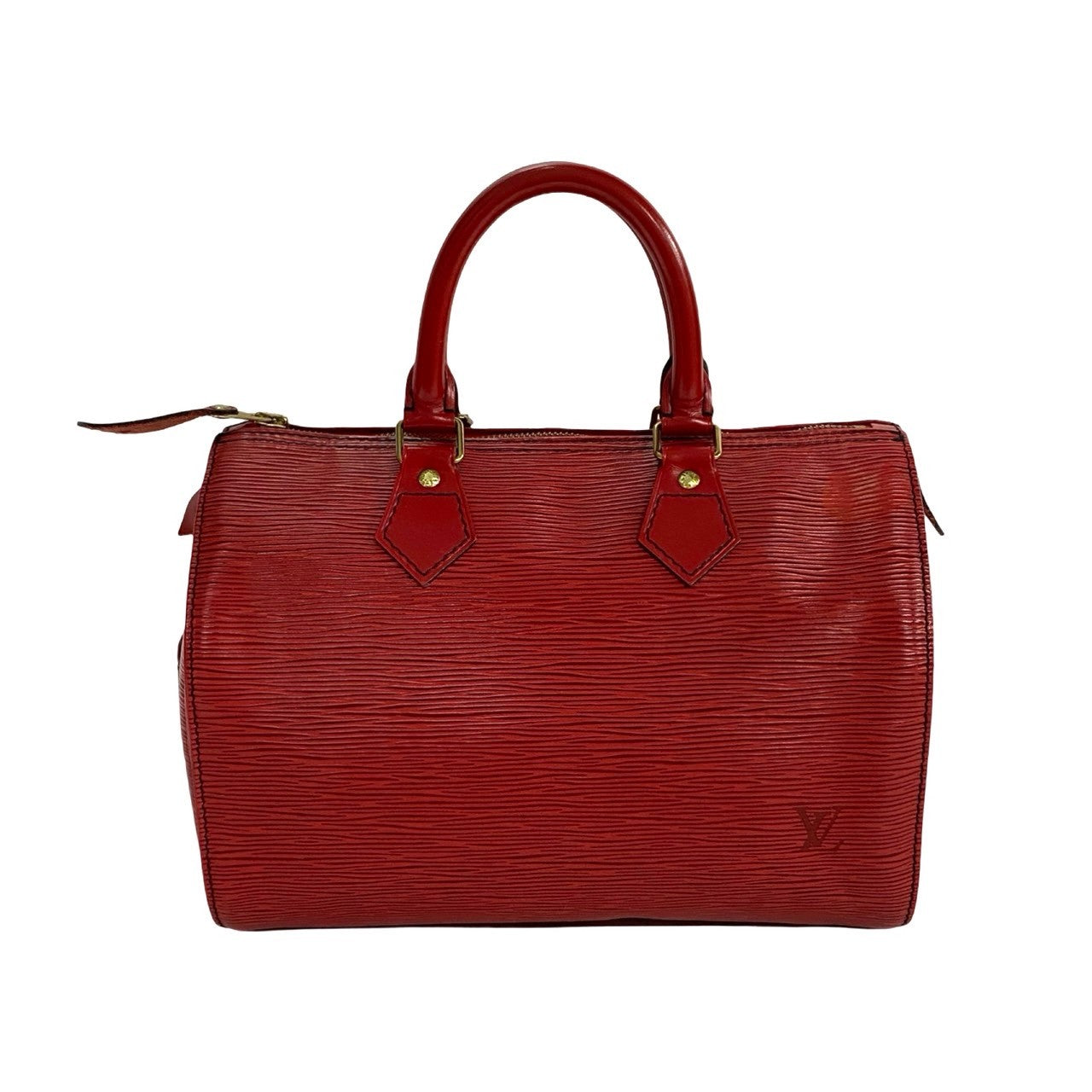 LOUIS VUITTON Handbag leather Red Epi Speedy 25