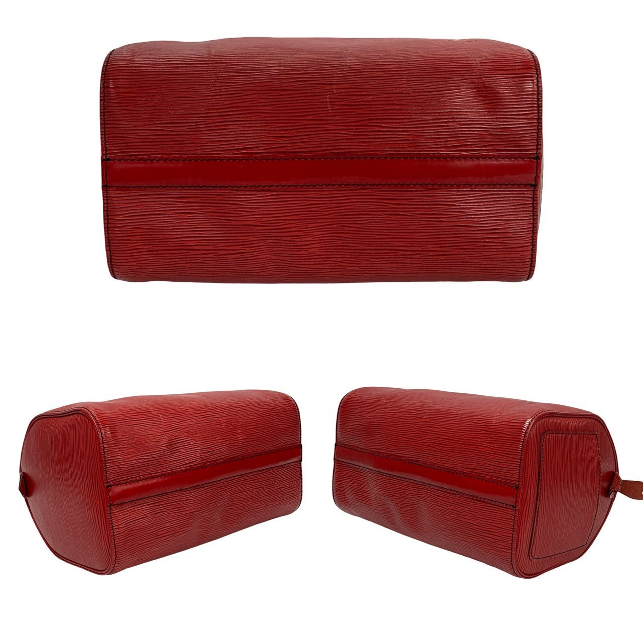 LOUIS VUITTON Handbag leather Red Epi Speedy 25