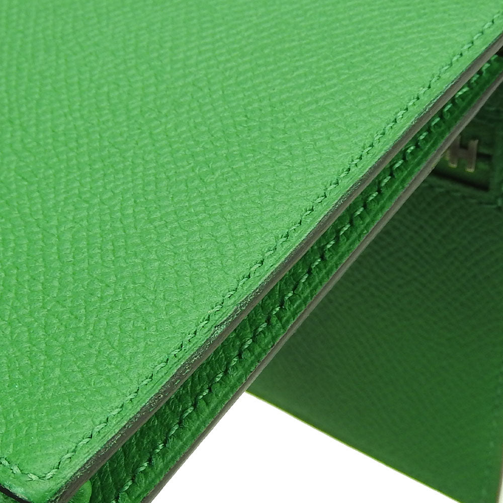 HERMES Long Wallet Purse Epsom Bamboo Beansufla Women Used