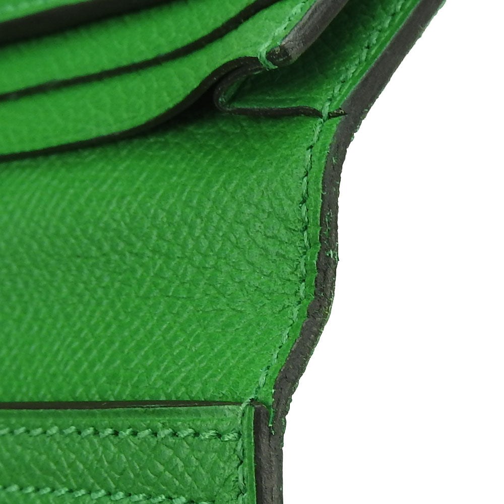 HERMES Long Wallet Purse Epsom Bamboo Beansufla Women Used