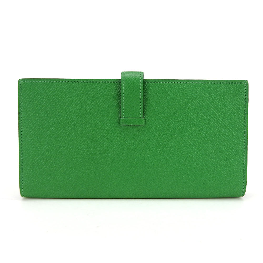 HERMES Long Wallet Purse Epsom Bamboo Beansufla Women Used
