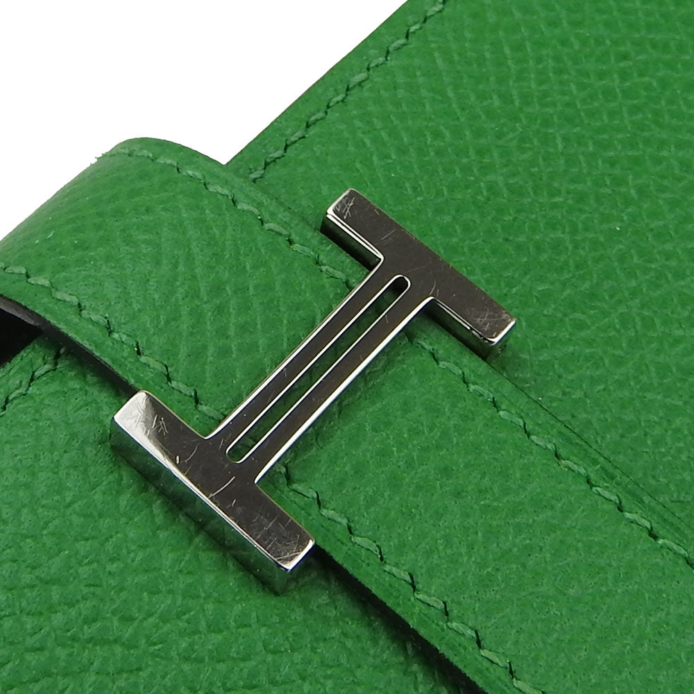 HERMES Long Wallet Purse Epsom Bamboo Beansufla Women Used