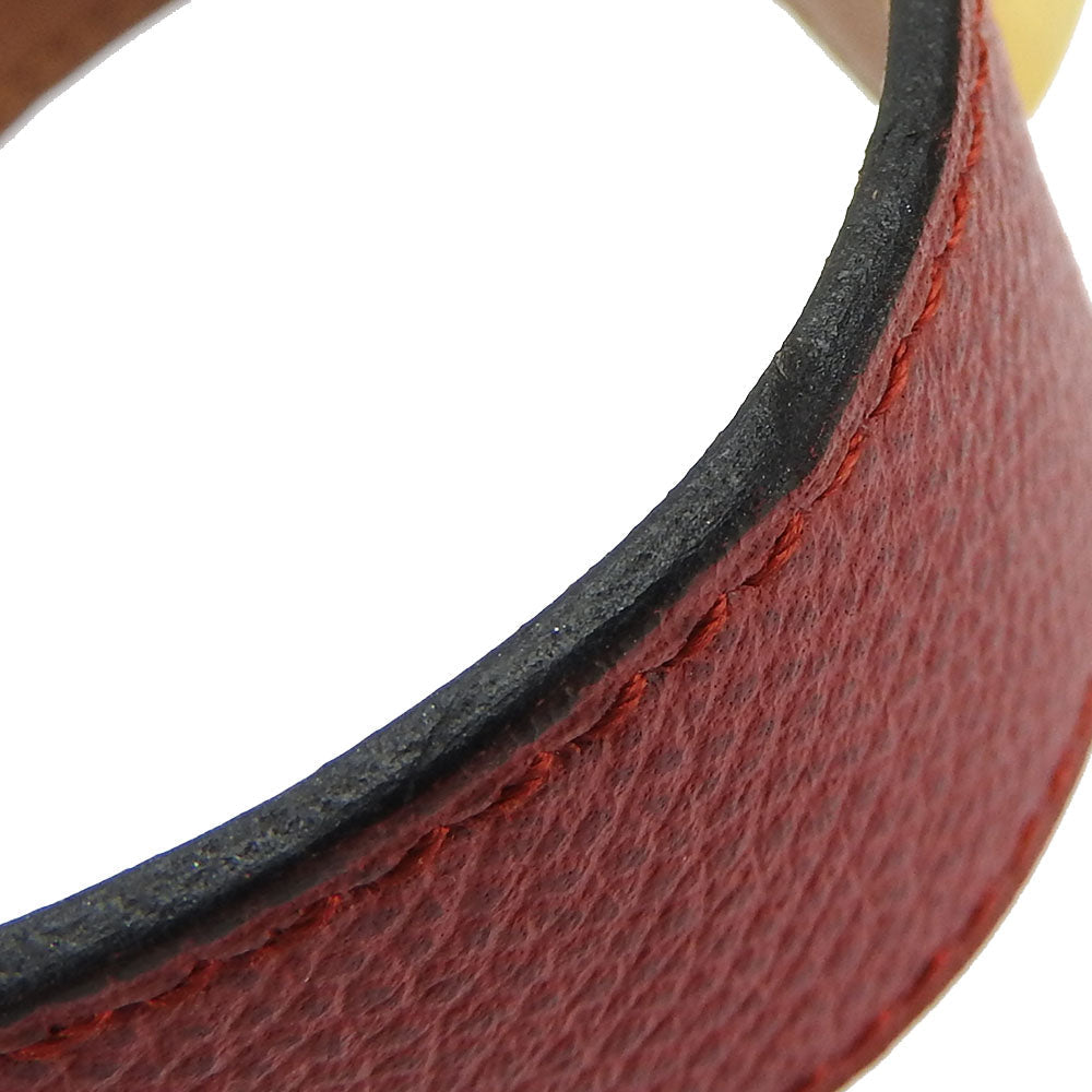 HERMES bracelet Epsom, Metal Red Medor Women Used