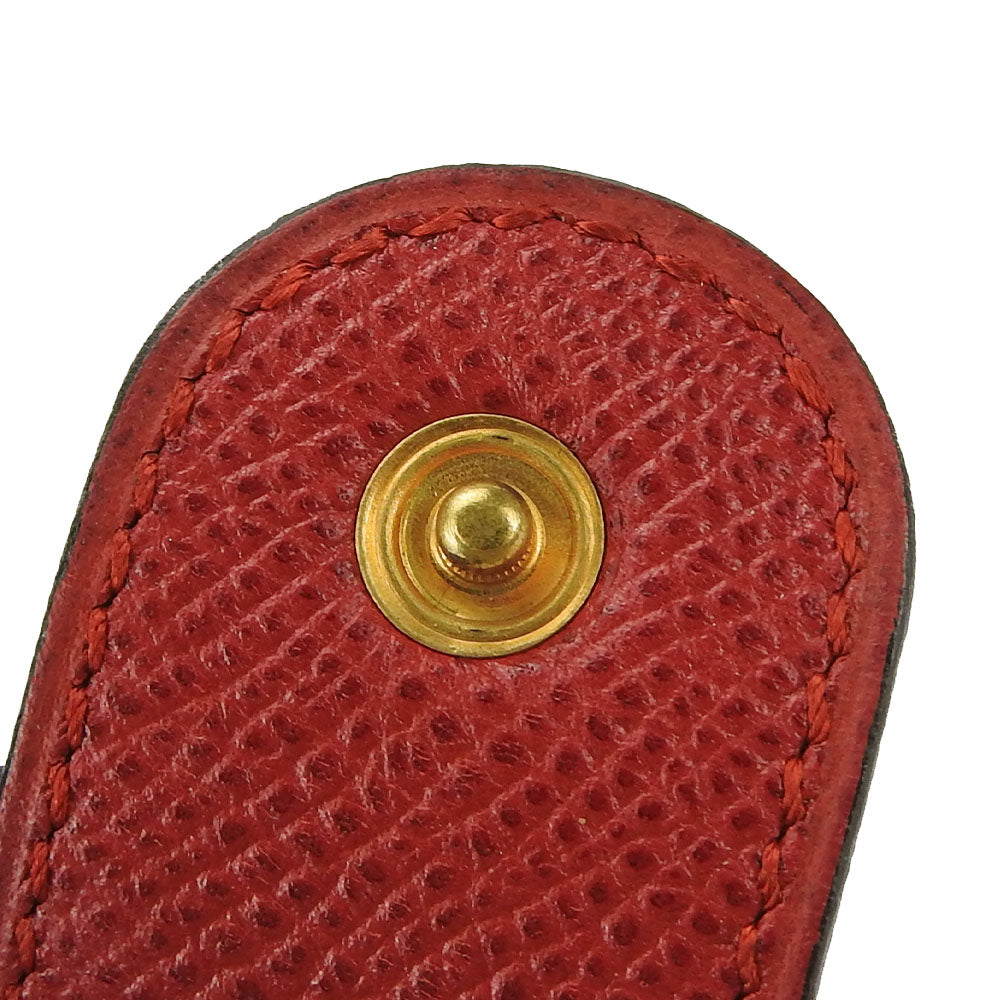 HERMES bracelet Epsom, Metal Red Medor Women Used