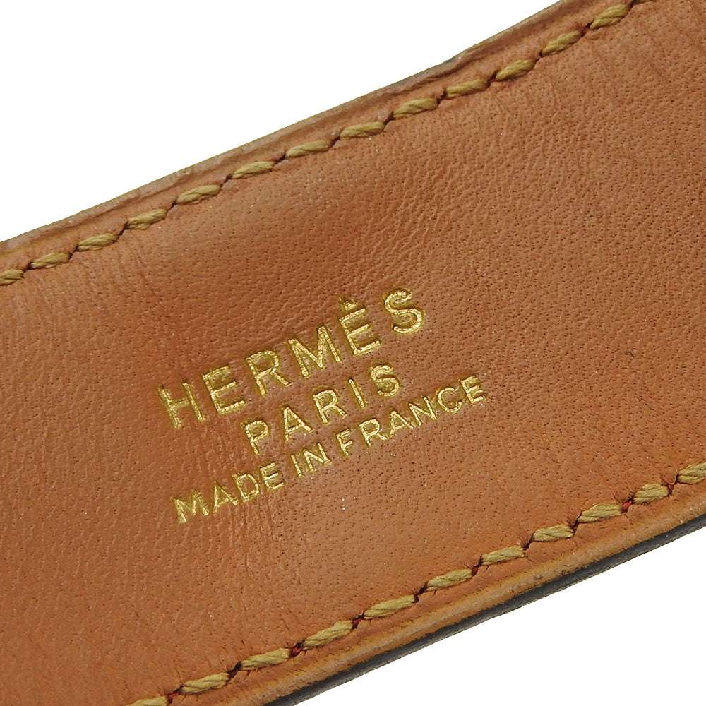 HERMES bracelet Epsom, Metal Red Medor Women Used