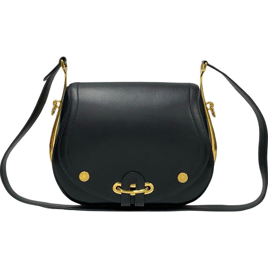 HERMES Shoulder Bag Boxcalf, Leather black Passkey Women Used