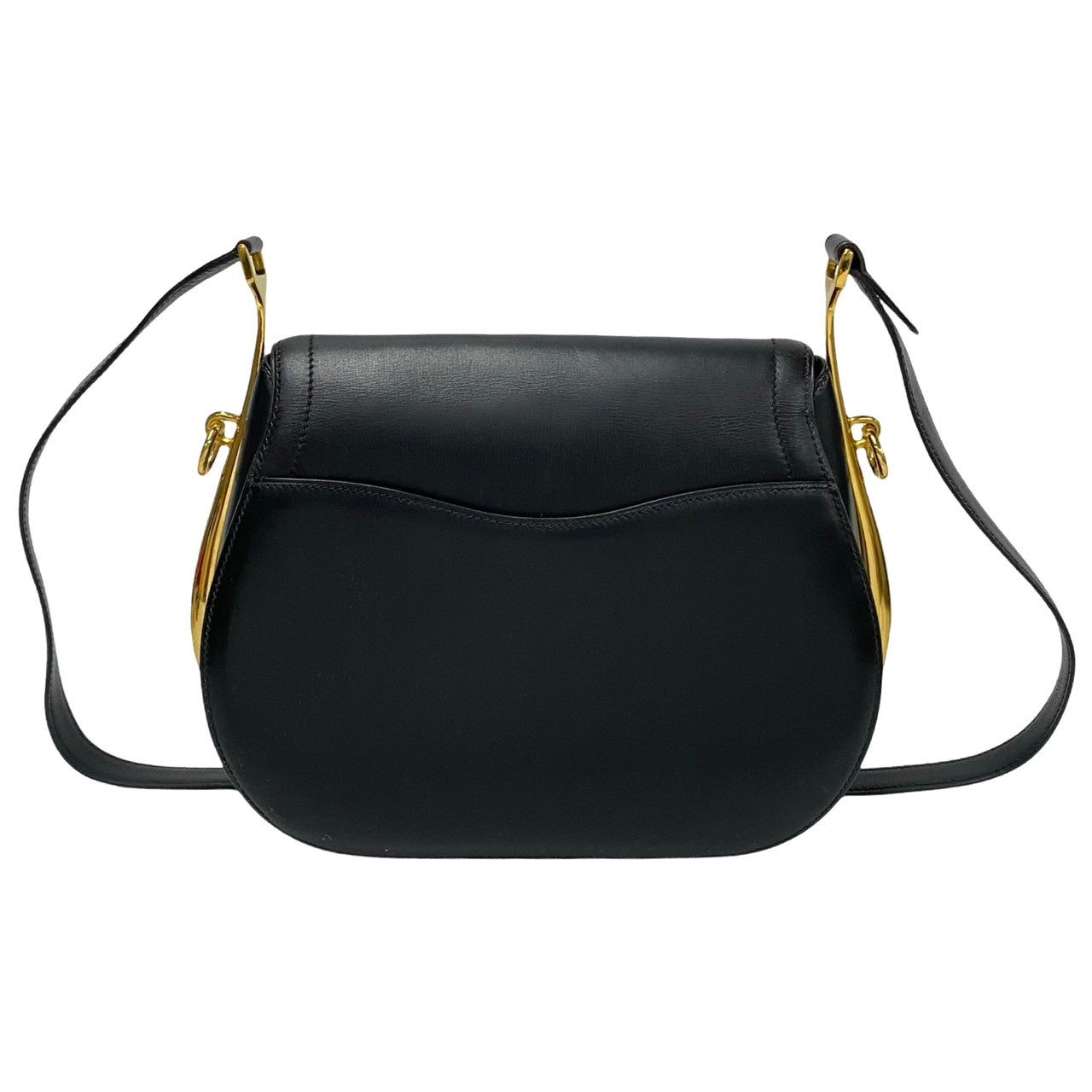 HERMES Shoulder Bag Boxcalf, Leather black Passkey Women Used