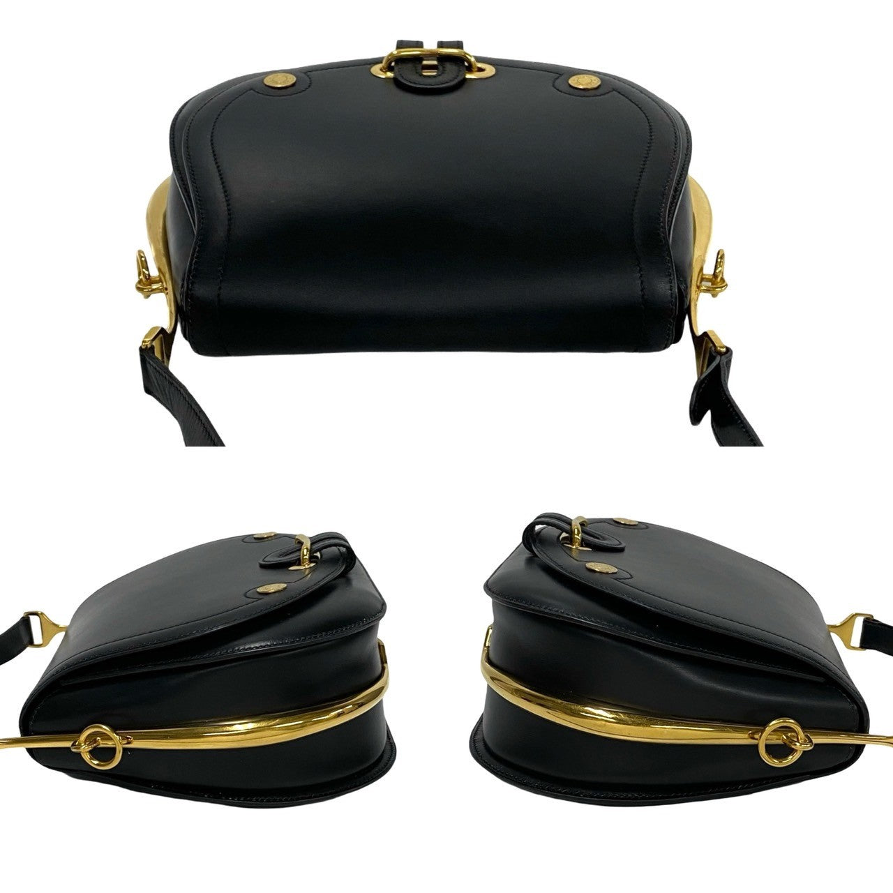 HERMES Shoulder Bag Boxcalf, Leather black Passkey Women Used