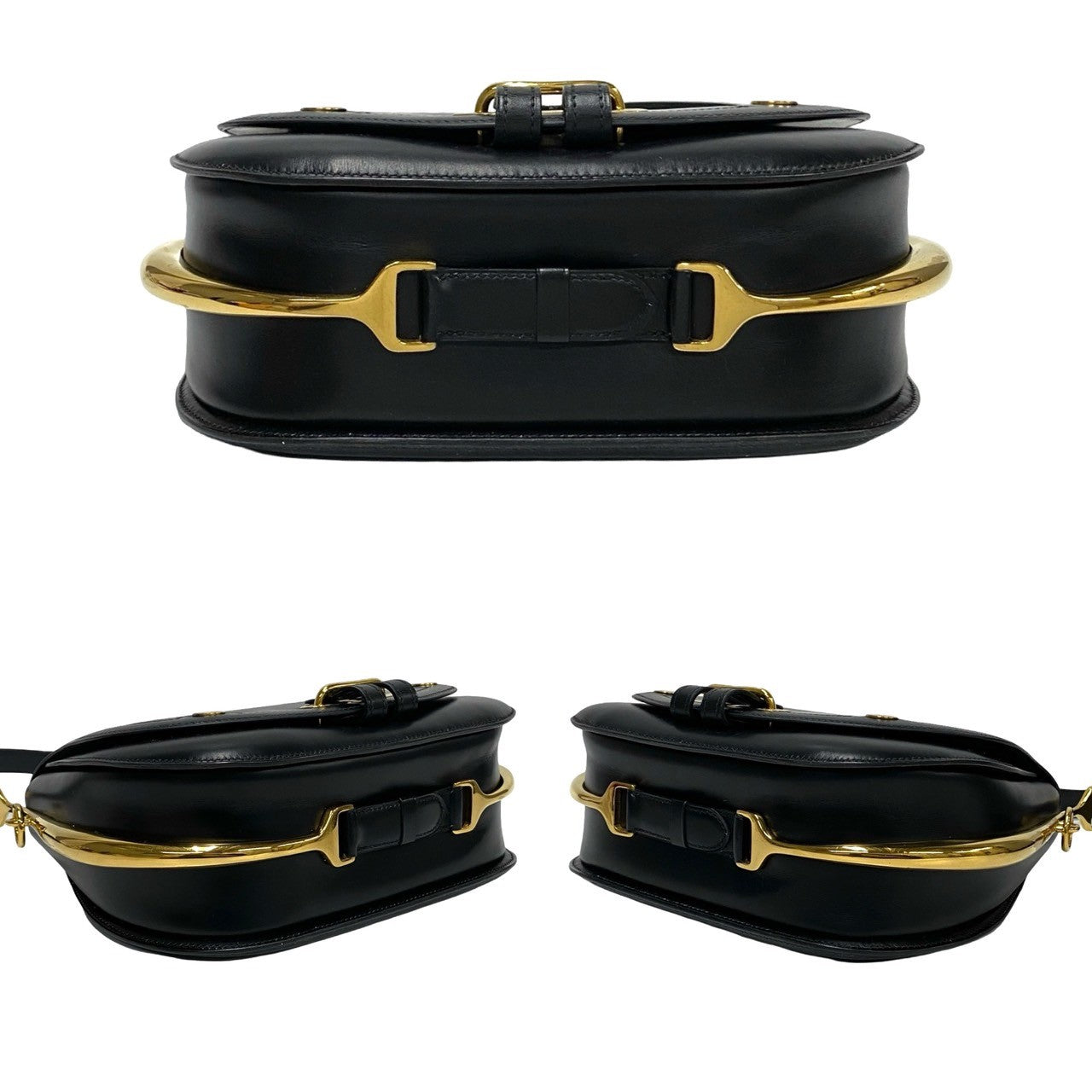 HERMES Shoulder Bag Boxcalf, Leather black Passkey Women Used