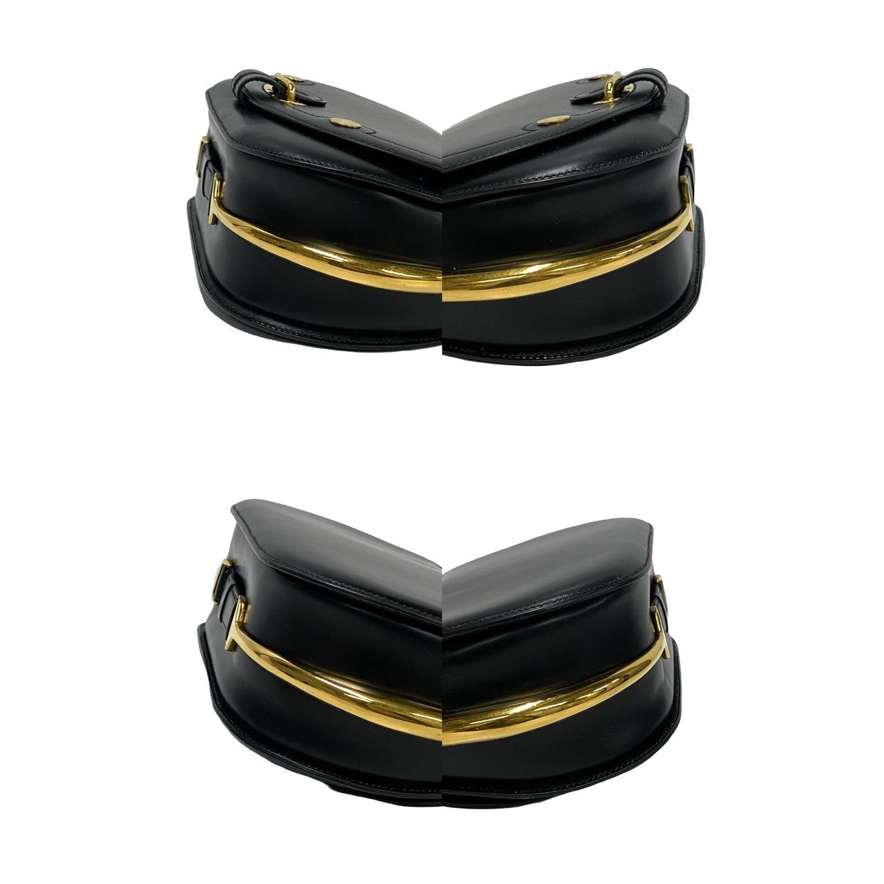 HERMES Shoulder Bag Boxcalf, Leather black Passkey Women Used