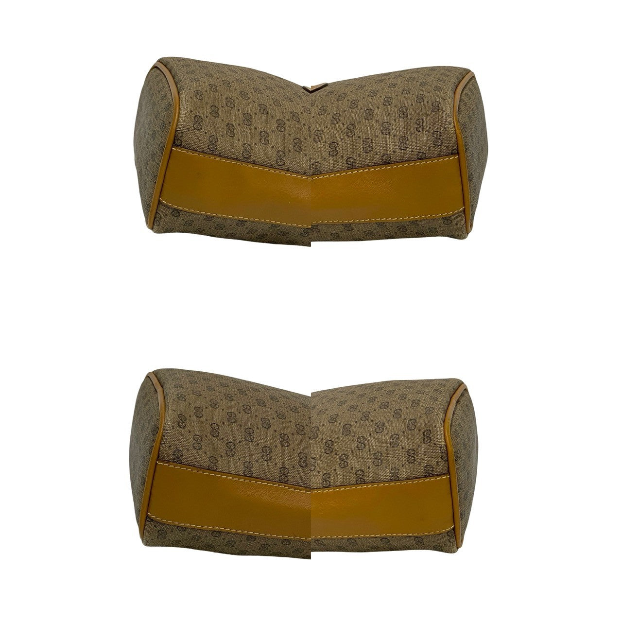 GUCCI Shoulder Bag Leather, PVC Brown Micro GG logo Women Used
