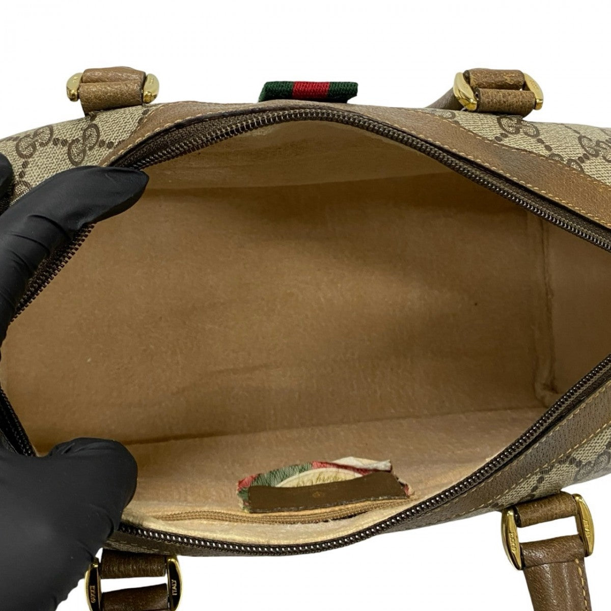 GUCCI Handbag leather Brown Sherry line