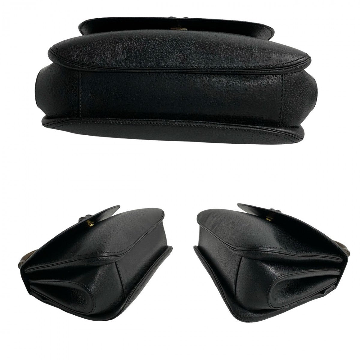 GUCCI Handbag leather black Bamboo