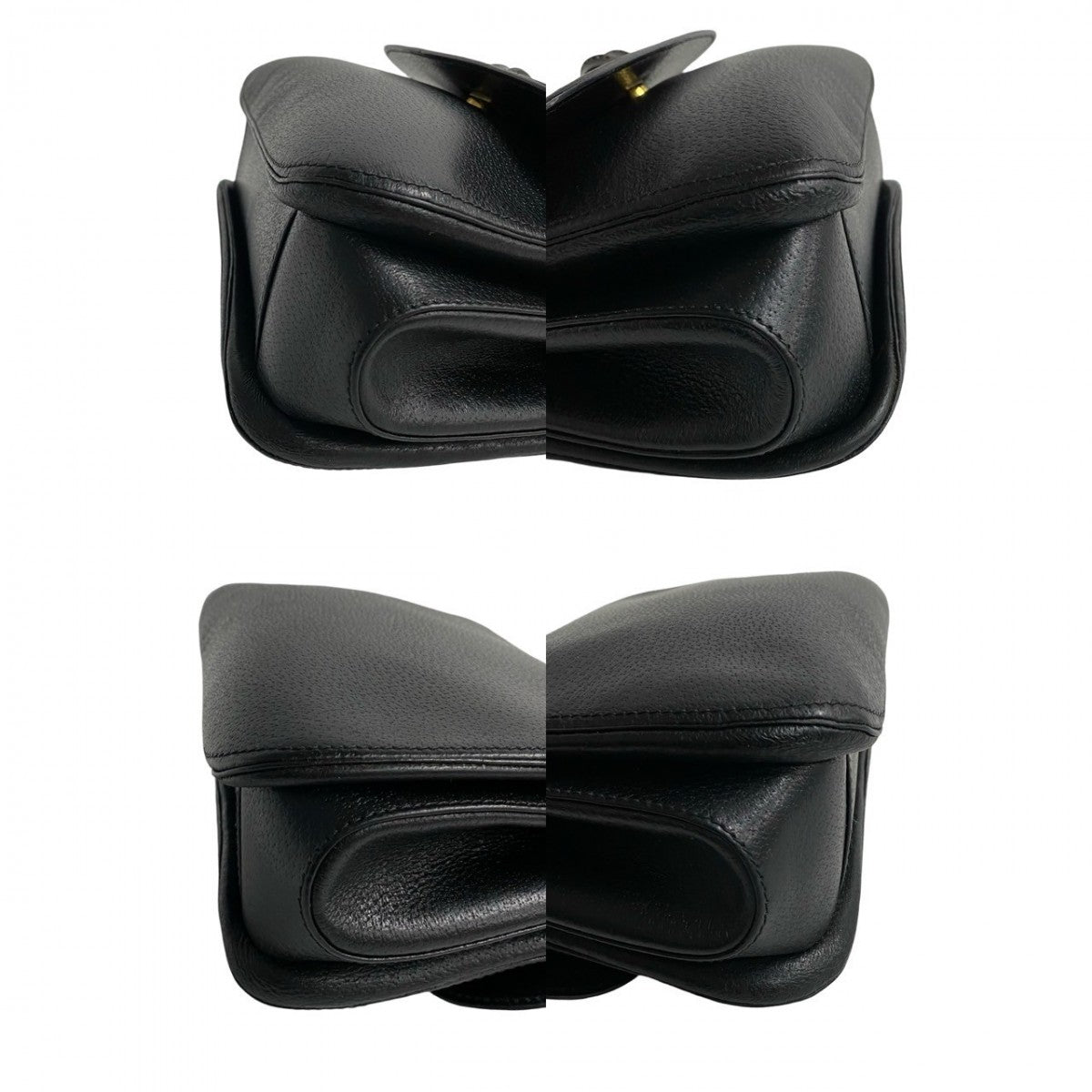 GUCCI Handbag leather black Bamboo