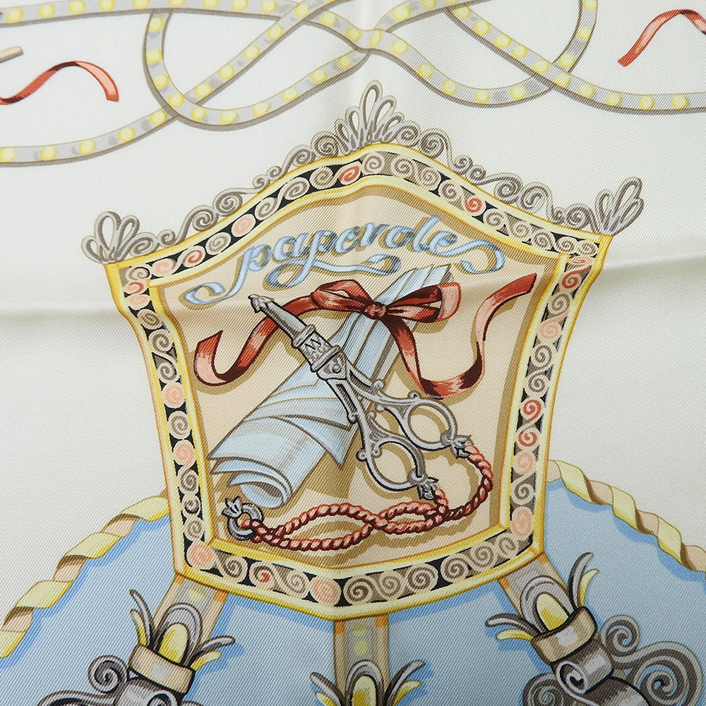 HERMES scarf silk Light blue Carre90 Women Used