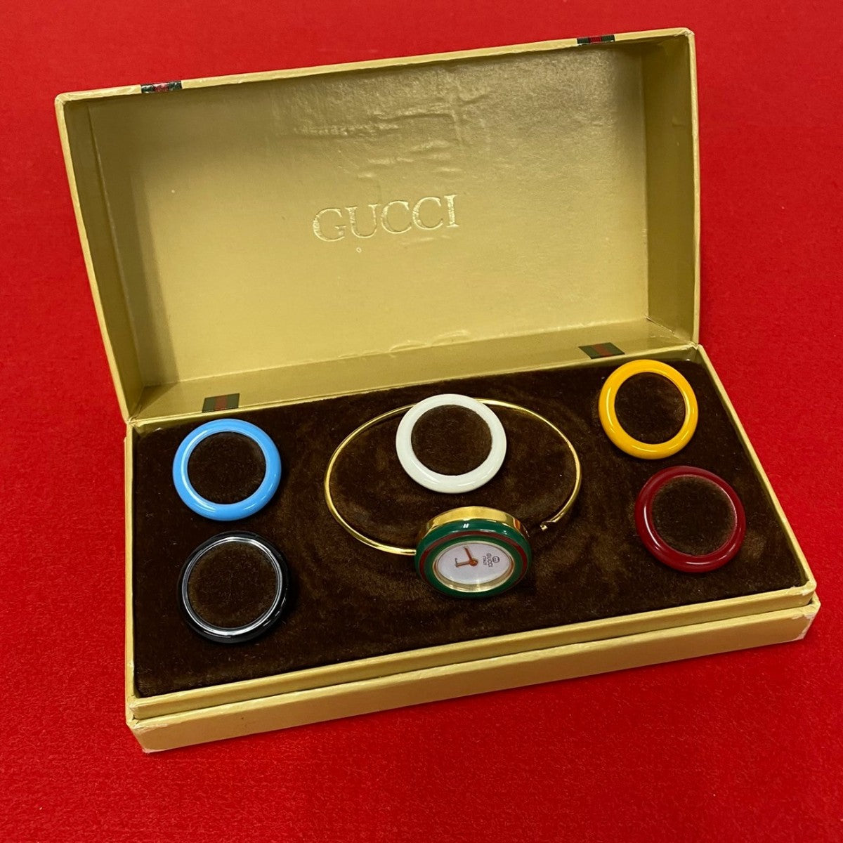 GUCCI Watches Quartz Gold Plated gold Change bezel white dial
