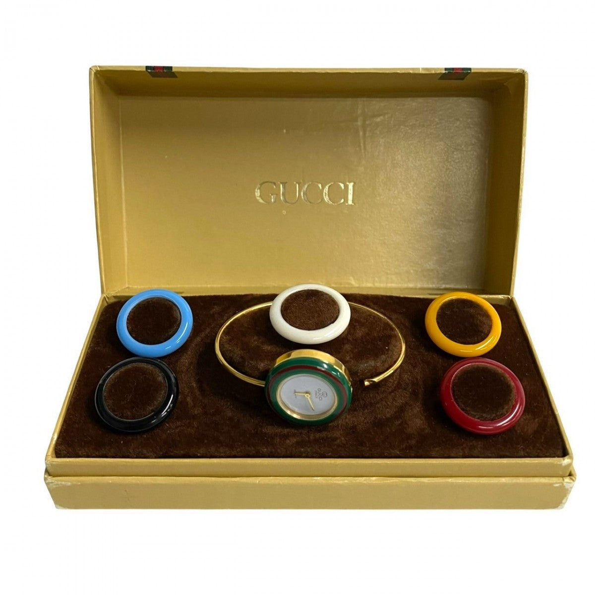 GUCCI Watches Quartz Gold Plated gold Change bezel white dial