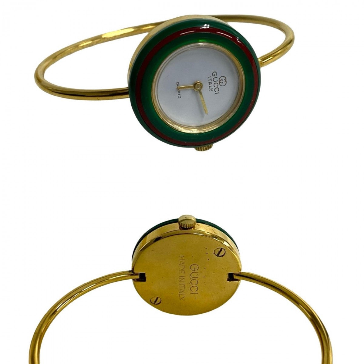 GUCCI Watches Quartz Gold Plated gold Change bezel white dial