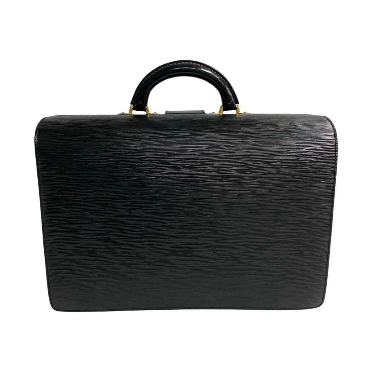 LOUIS VUITTON Business bag leather black Epi Cerviet Fermoire mens Used