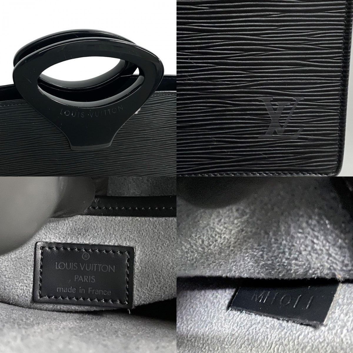 LOUIS VUITTON Handbag leather black Epi Ombre Women Used