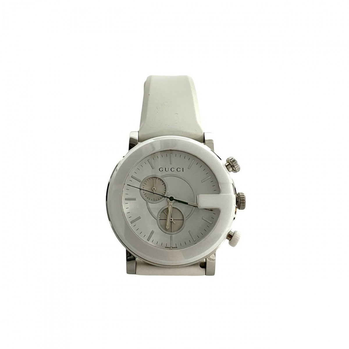 GUCCI Watches Quartz 101M YA101346 Stainless steel white G Chrono white dial