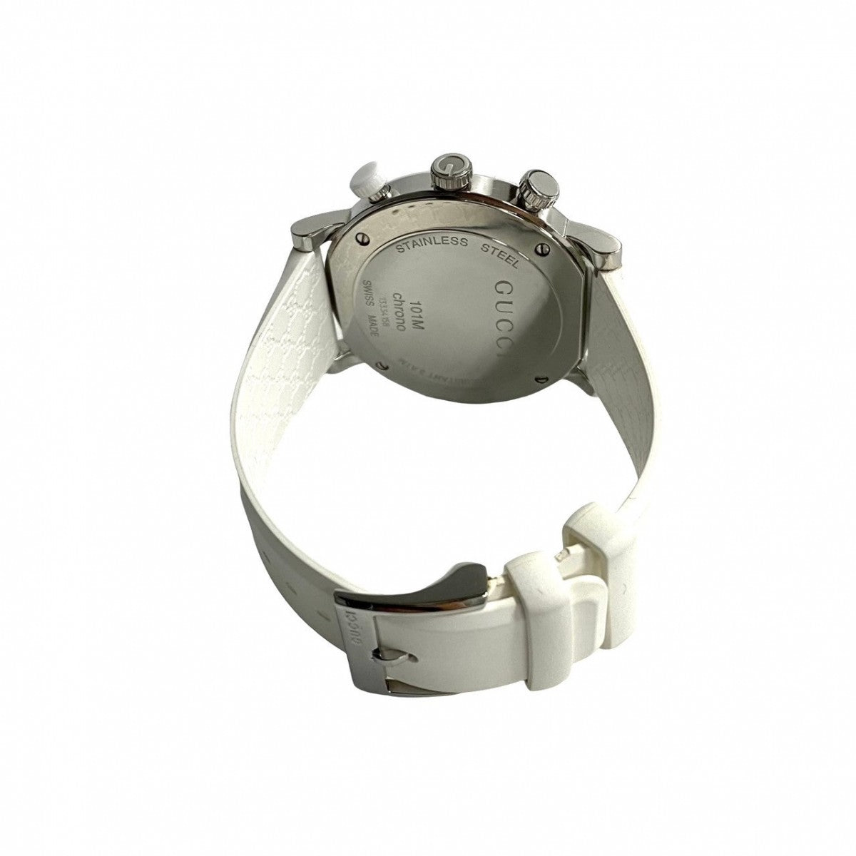 GUCCI Watches Quartz 101M YA101346 Stainless steel white G Chrono white dial