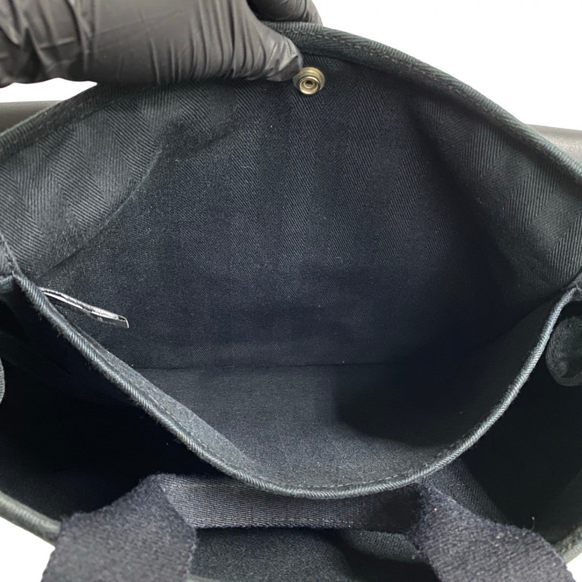 HERMES Handbag leather black Valparaiso MM