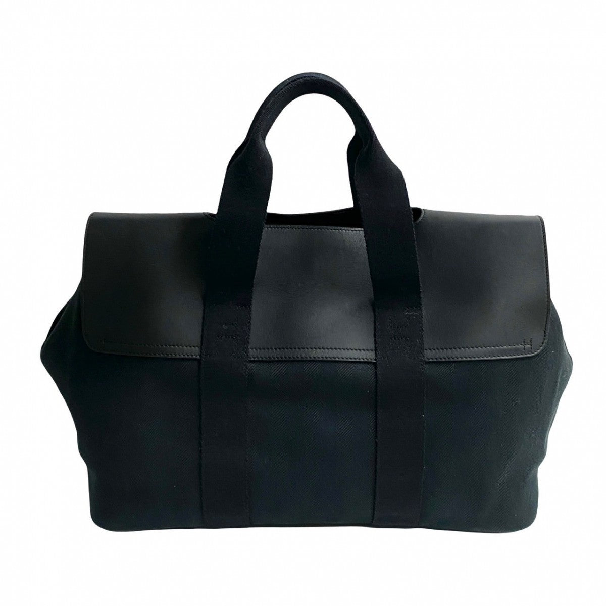 HERMES Handbag leather black Valparaiso MM