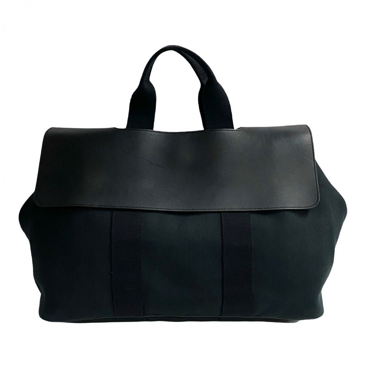 HERMES Handbag leather black Valparaiso MM