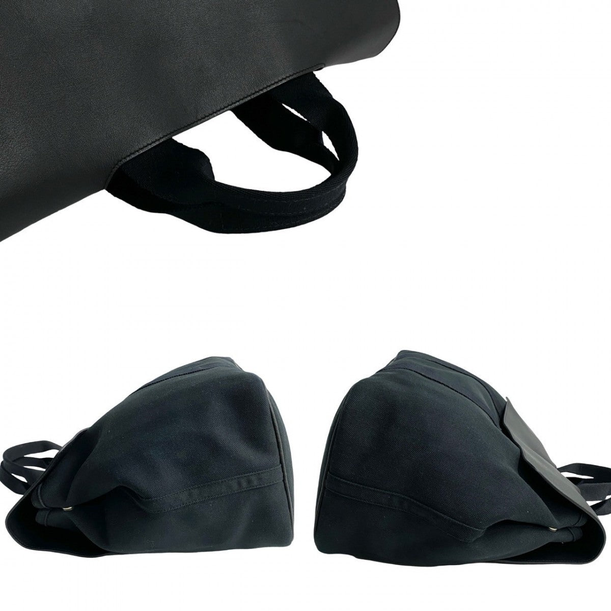 HERMES Handbag leather black Valparaiso MM