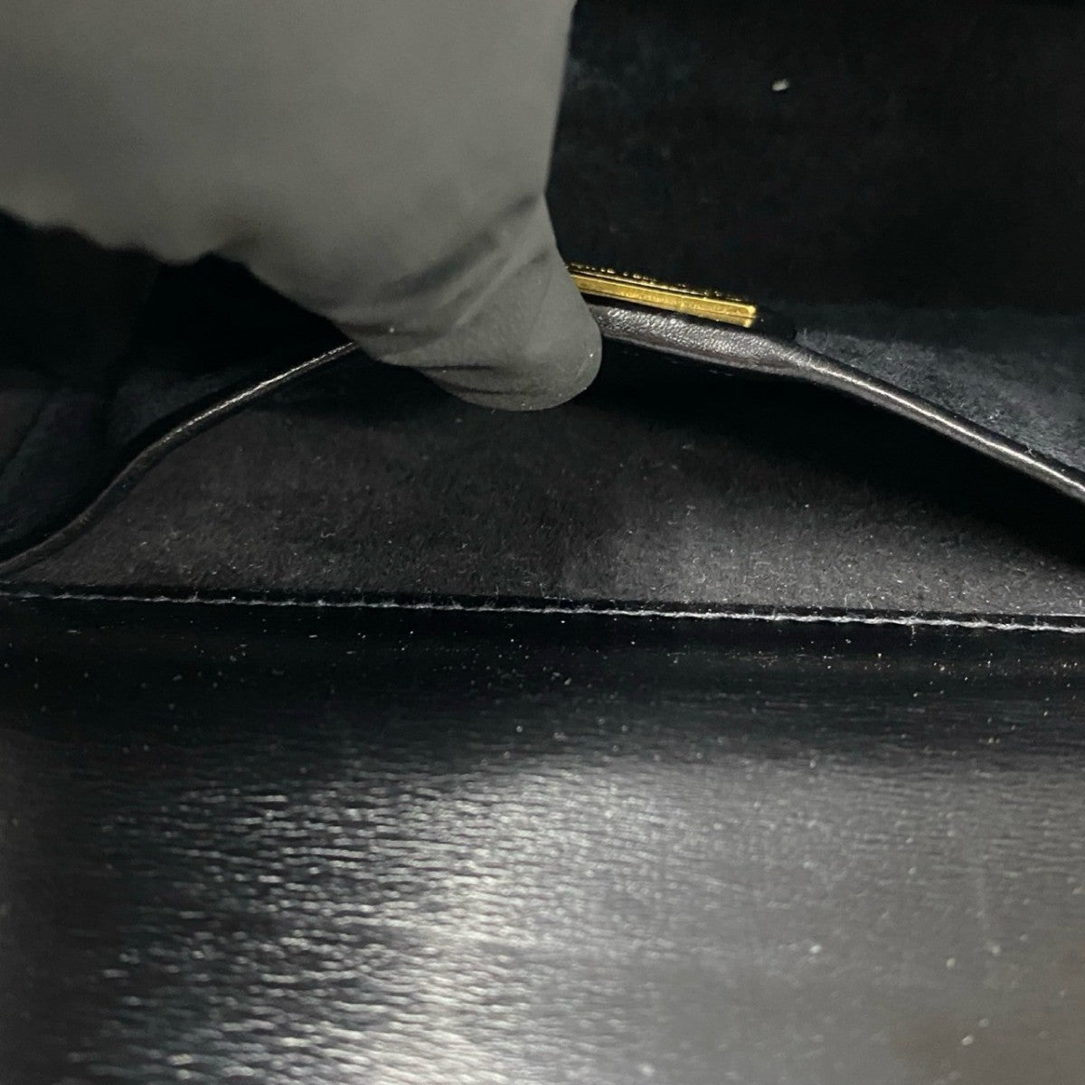 GUCCI Shoulder Bag leather black Old Gucci
