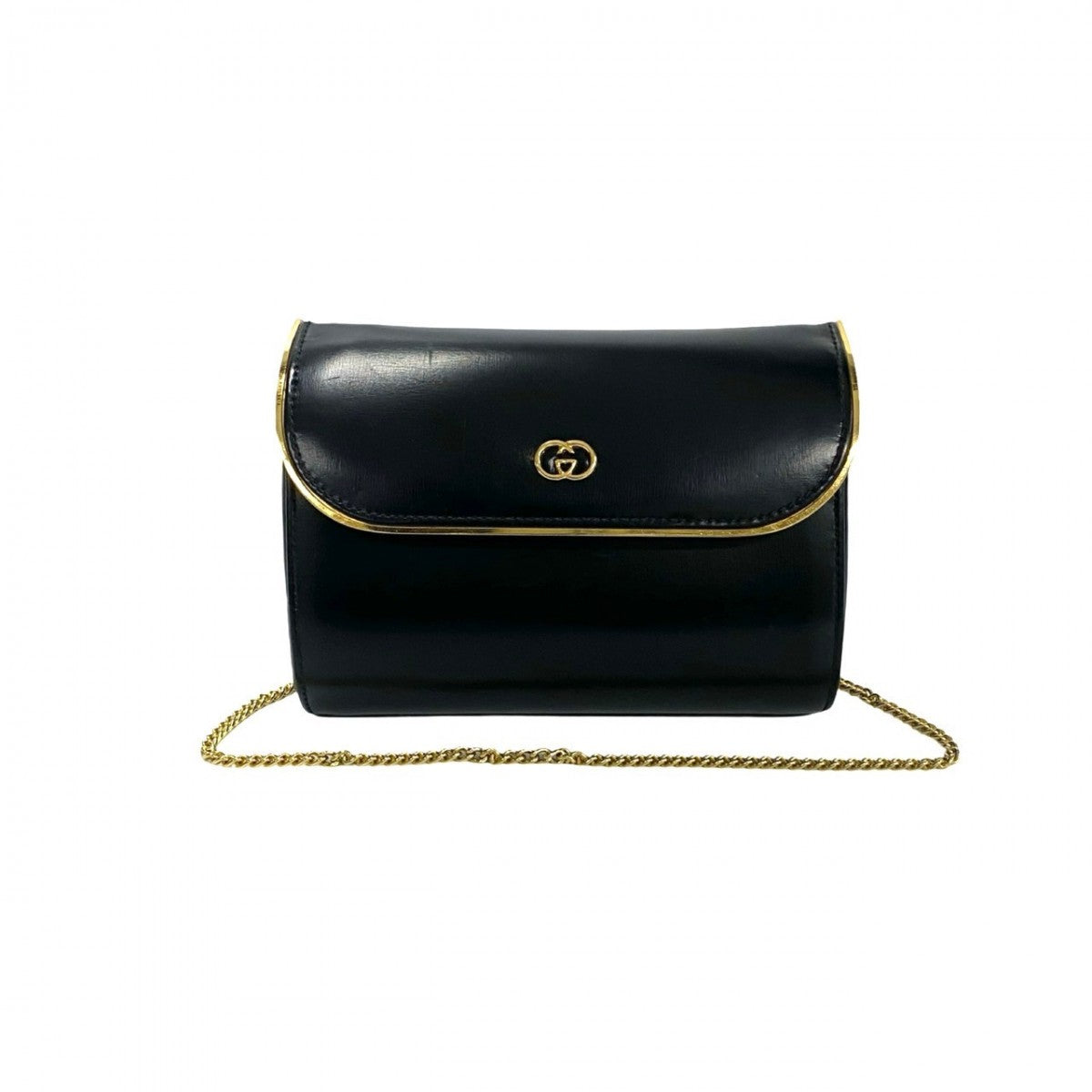 GUCCI Shoulder Bag leather black Old Gucci