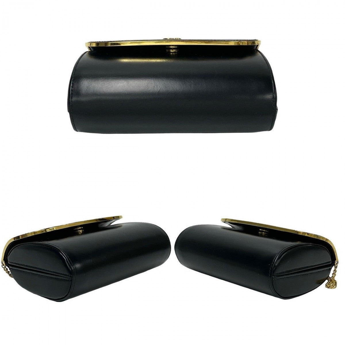 GUCCI Shoulder Bag leather black Old Gucci