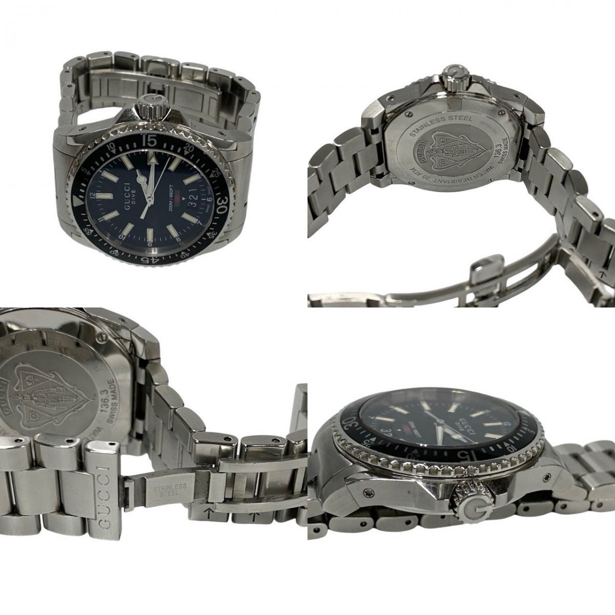 GUCCI Watches Stainless steel Silver Dive
