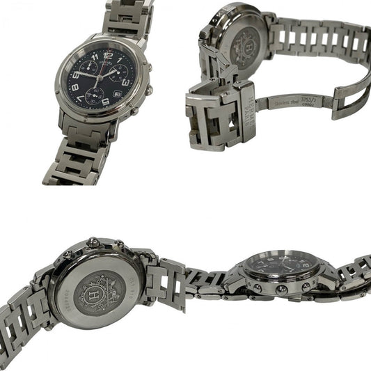 HERMES Watches Stainless steel Silver Clipper