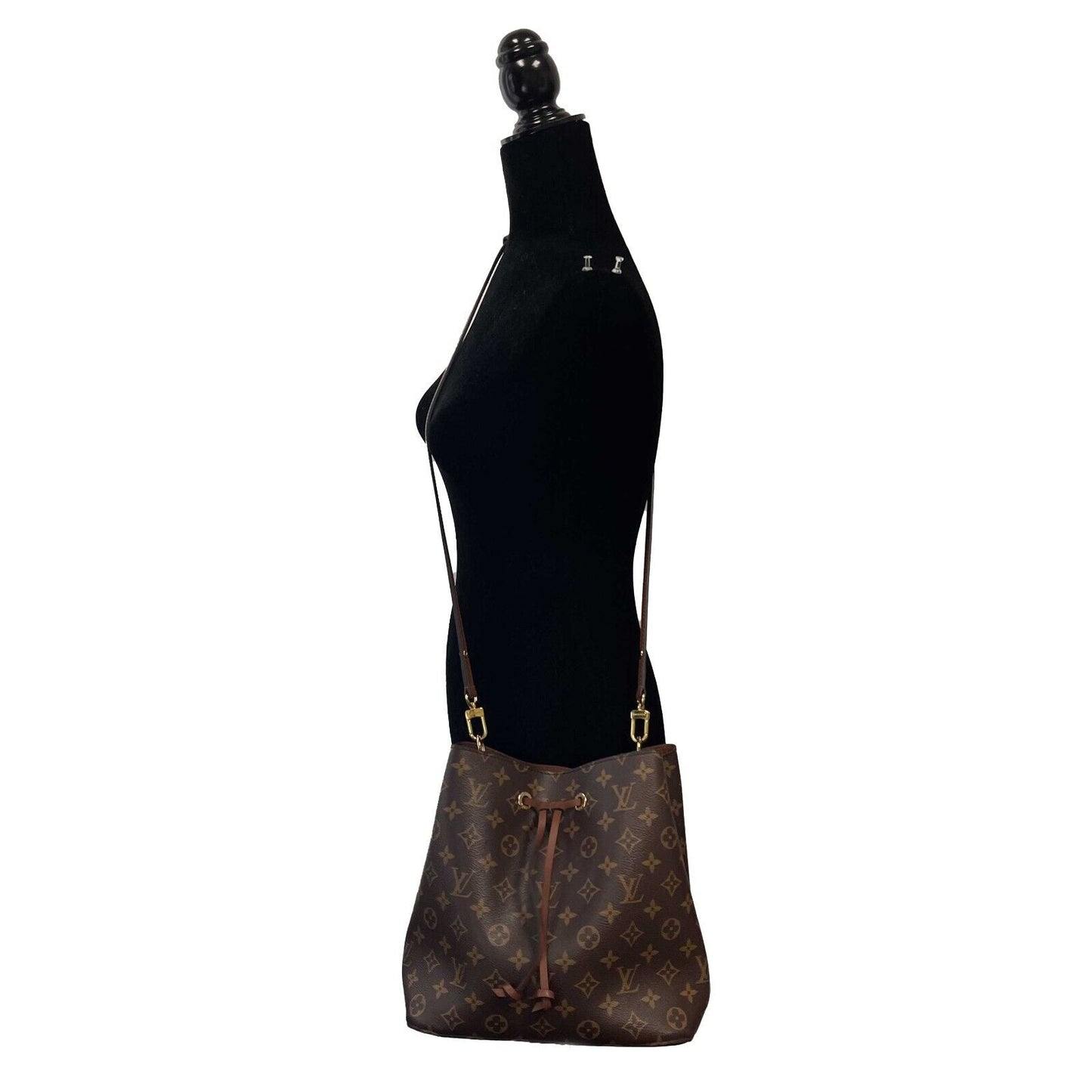 LOUIS VUITTON - Neonoe MM Monogram Brown Canvas Shoulder Bag FULL KIT