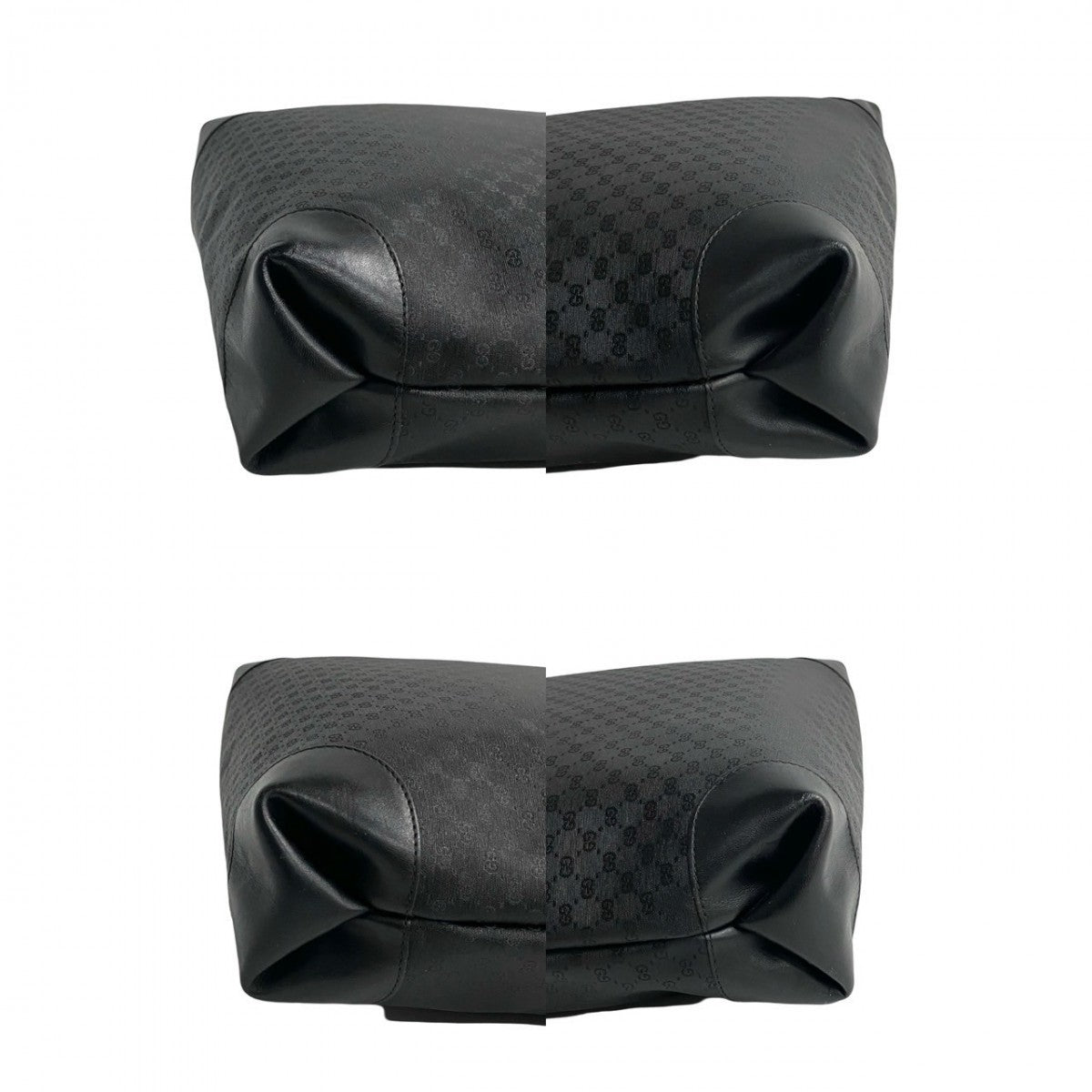 GUCCI Tote Bag leather black Sherry line