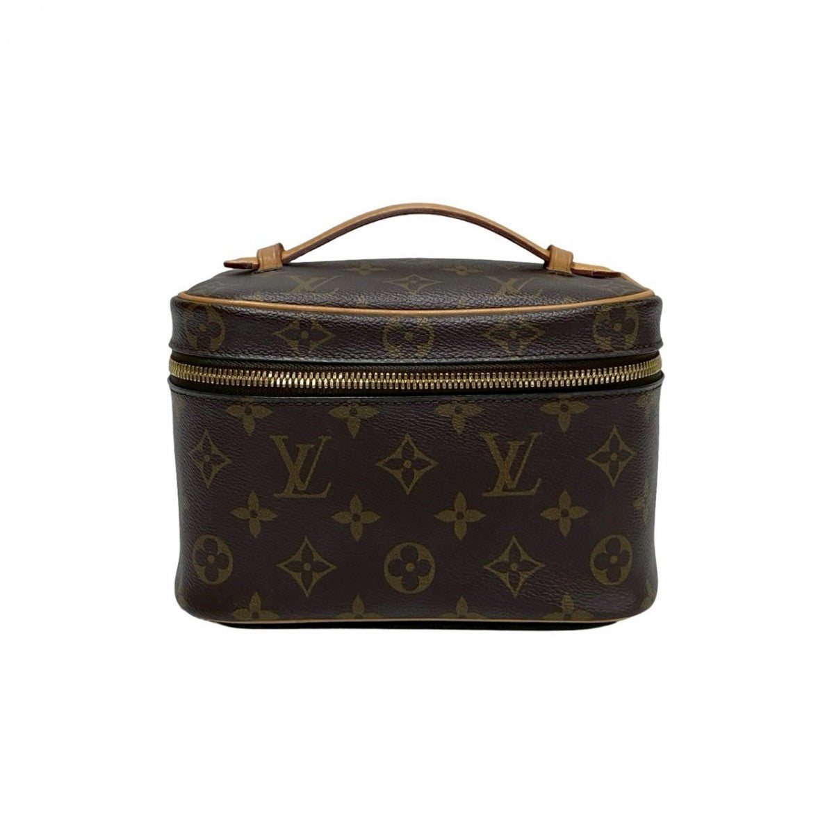 LOUIS VUITTON Handbag leather Brown Monogram Nice mini