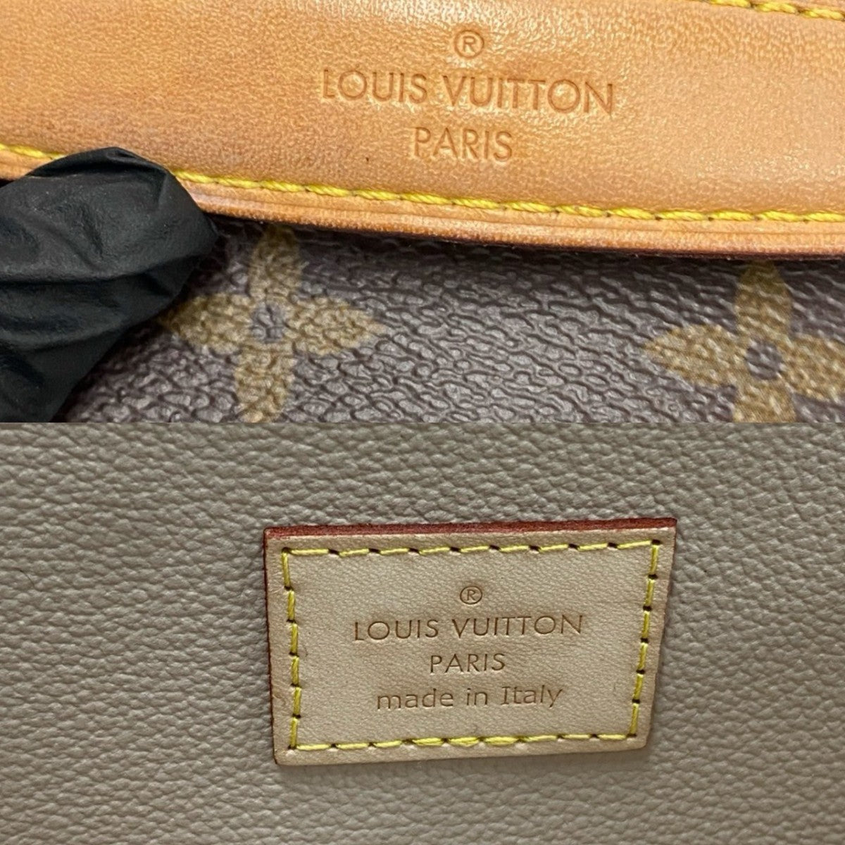 LOUIS VUITTON Handbag leather Brown Monogram Nice mini