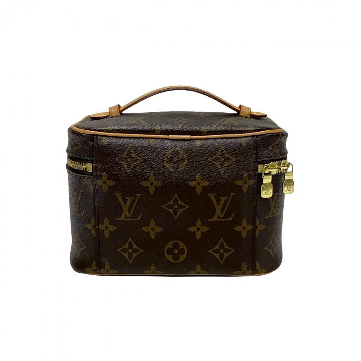 LOUIS VUITTON Handbag leather Brown Monogram Nice mini